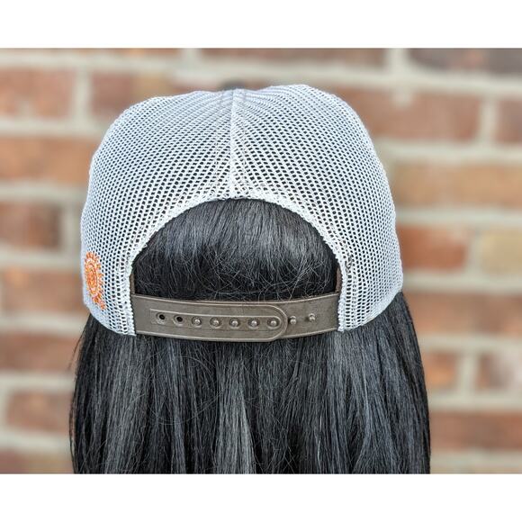 The Mountain Hippo Trucker Hat Ball Cap One Size Snap Closure Mesh Back 5 Panel - Picture 6 of 6